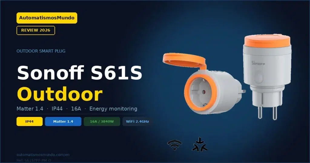 Sonoff S61S Outdoor smart plug Matter IP44 S61STPF-PM-O