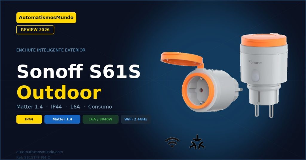 Sonoff S61S Outdoor enchufe inteligente exterior Matter S61STPF-PM-O